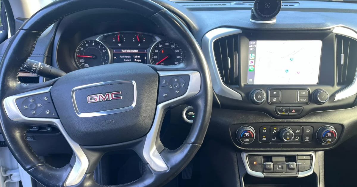 White 2022 GMC Terrain, a rental car in Escondido