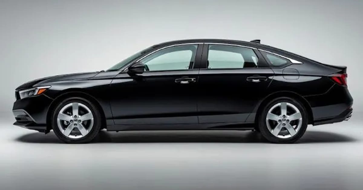 Black 2025 Honda Accord, a rental car in Los Angeles