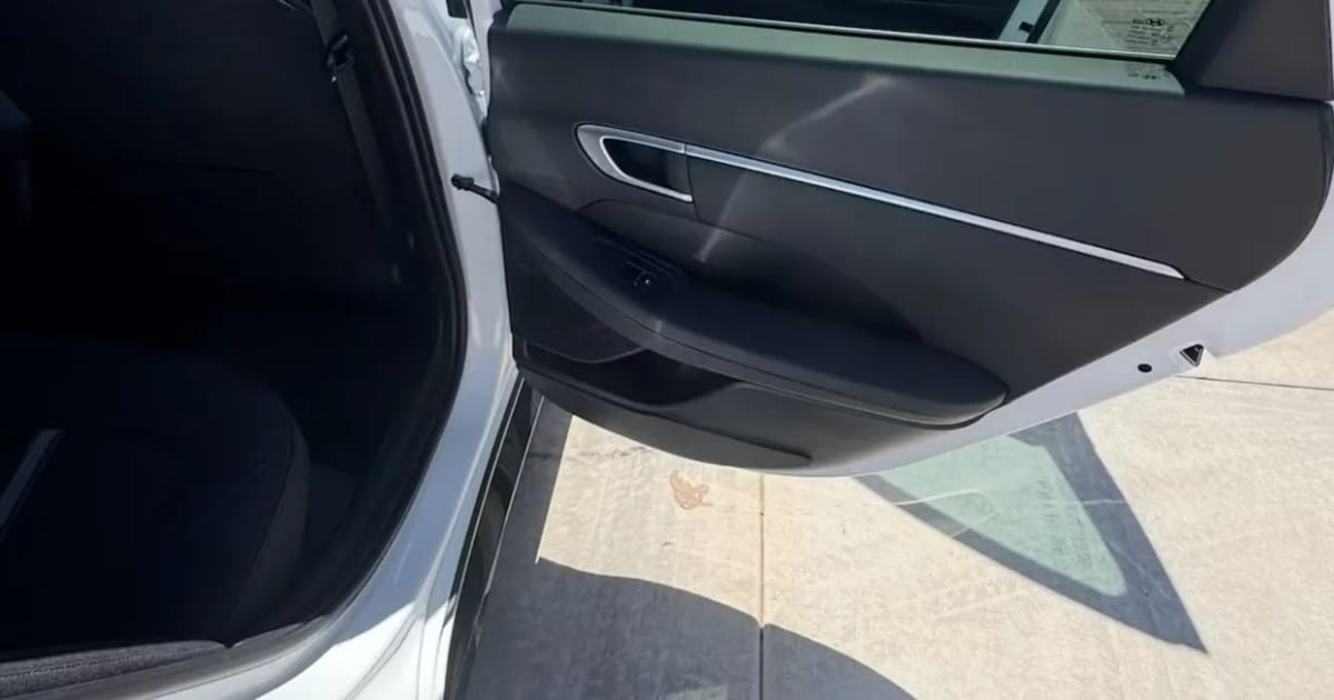 White 2025 Hyundai Sonata, a rental car in Phoenix