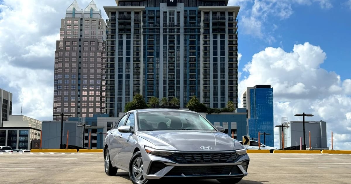 Silver 2026 Hyundai Elantra, a rental car in Orlando