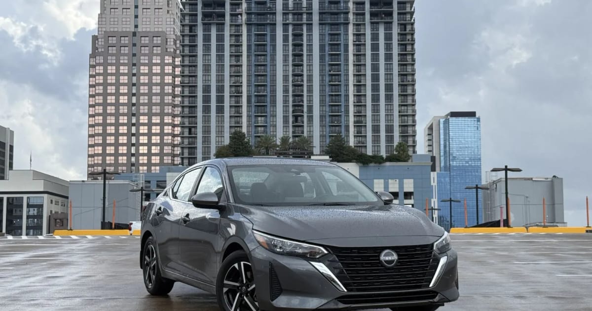 Gray 2025 Nissan Sentra, a rental car in Orlando