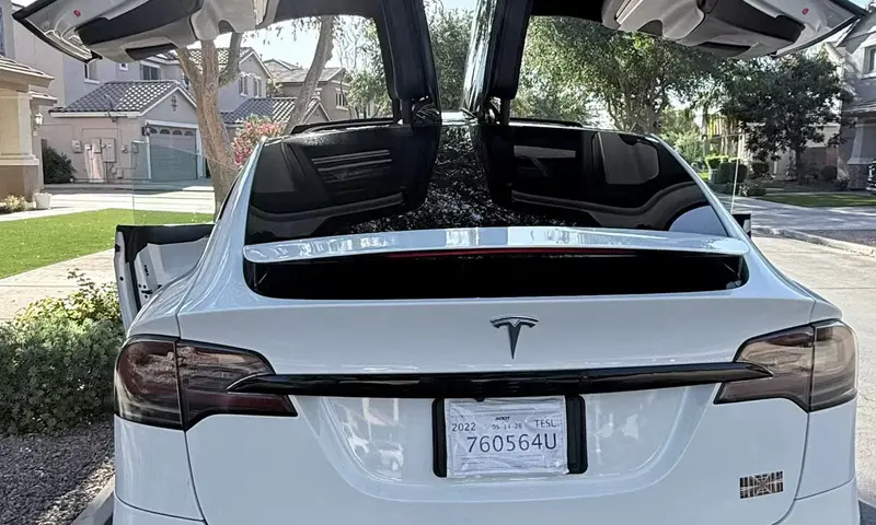 Pearl White Multi-Coat (PPSW) 2022 Tesla Model X available to rent in Queen Creek